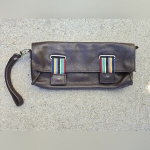 Latico USA pebble leather clutch